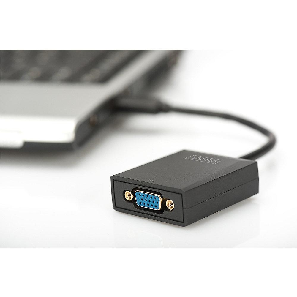 DIGITUS USB 3.0 zu VGA Grafikadapter schwarz, DIGITUS, USB, 3.0, VGA, Grafikadapter, schwarz