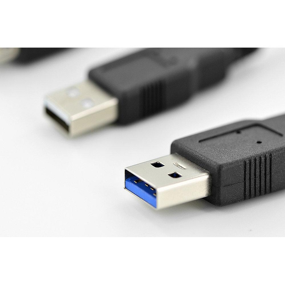 ednet USB 3.0 Y-Adapterkabel 0,3m 2x A zu 1x A St./St./Bu. 84160 schwarz