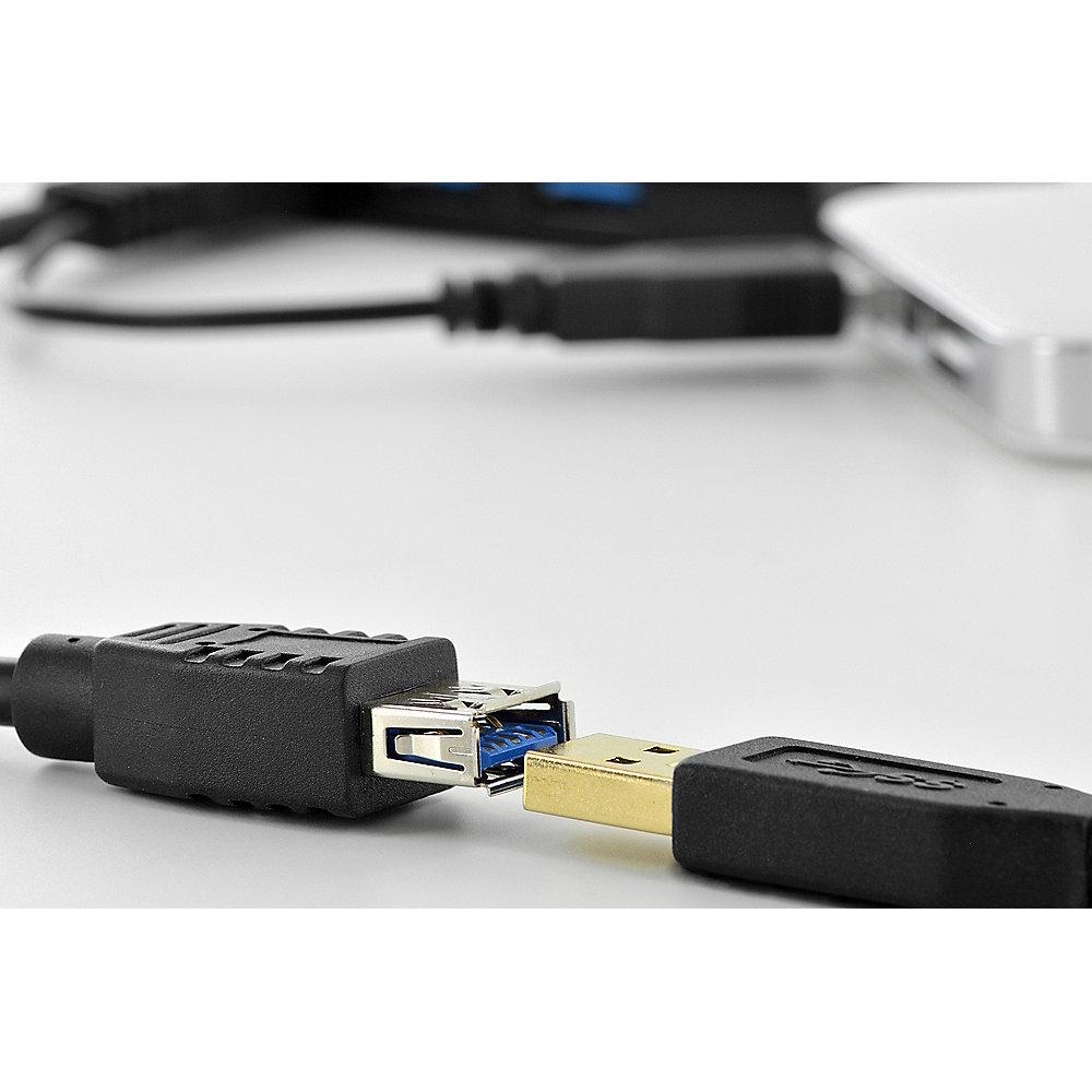 ednet USB 3.0 Y-Adapterkabel 0,3m 2x A zu 1x A St./St./Bu. 84160 schwarz, ednet, USB, 3.0, Y-Adapterkabel, 0,3m, 2x, A, 1x, A, St./St./Bu., 84160, schwarz