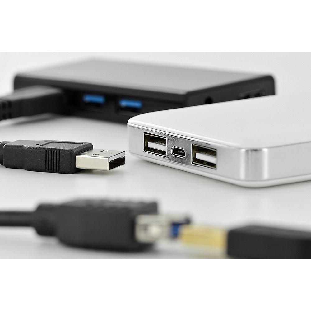 ednet USB 3.0 Y-Adapterkabel 0,3m 2x A zu 1x A St./St./Bu. 84160 schwarz