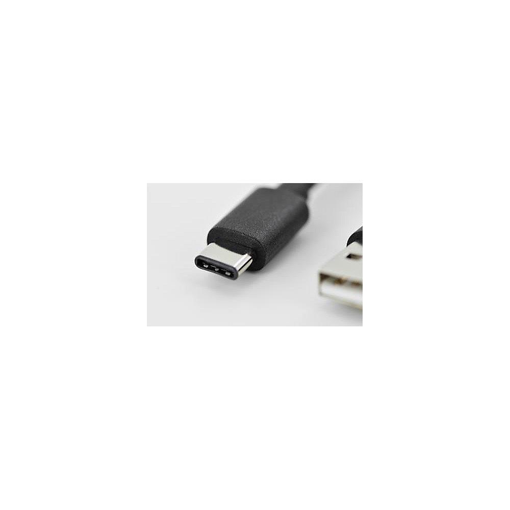 ednet USB Type C Anschlusskabel zu A 1,8m St./St. schwarz