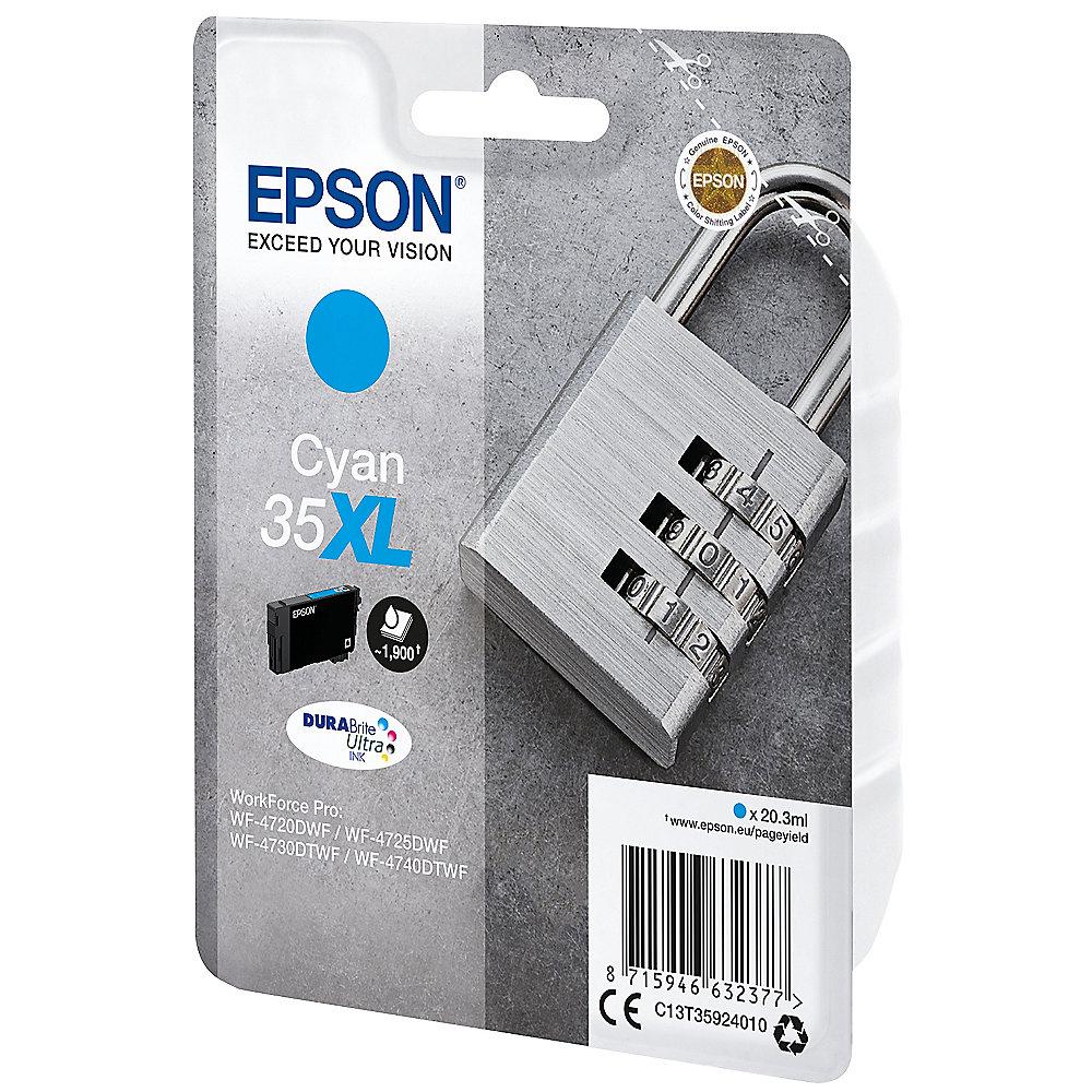 Epson C13T35924010 Druckerpatrone 35XL cyan hohe Kapazität