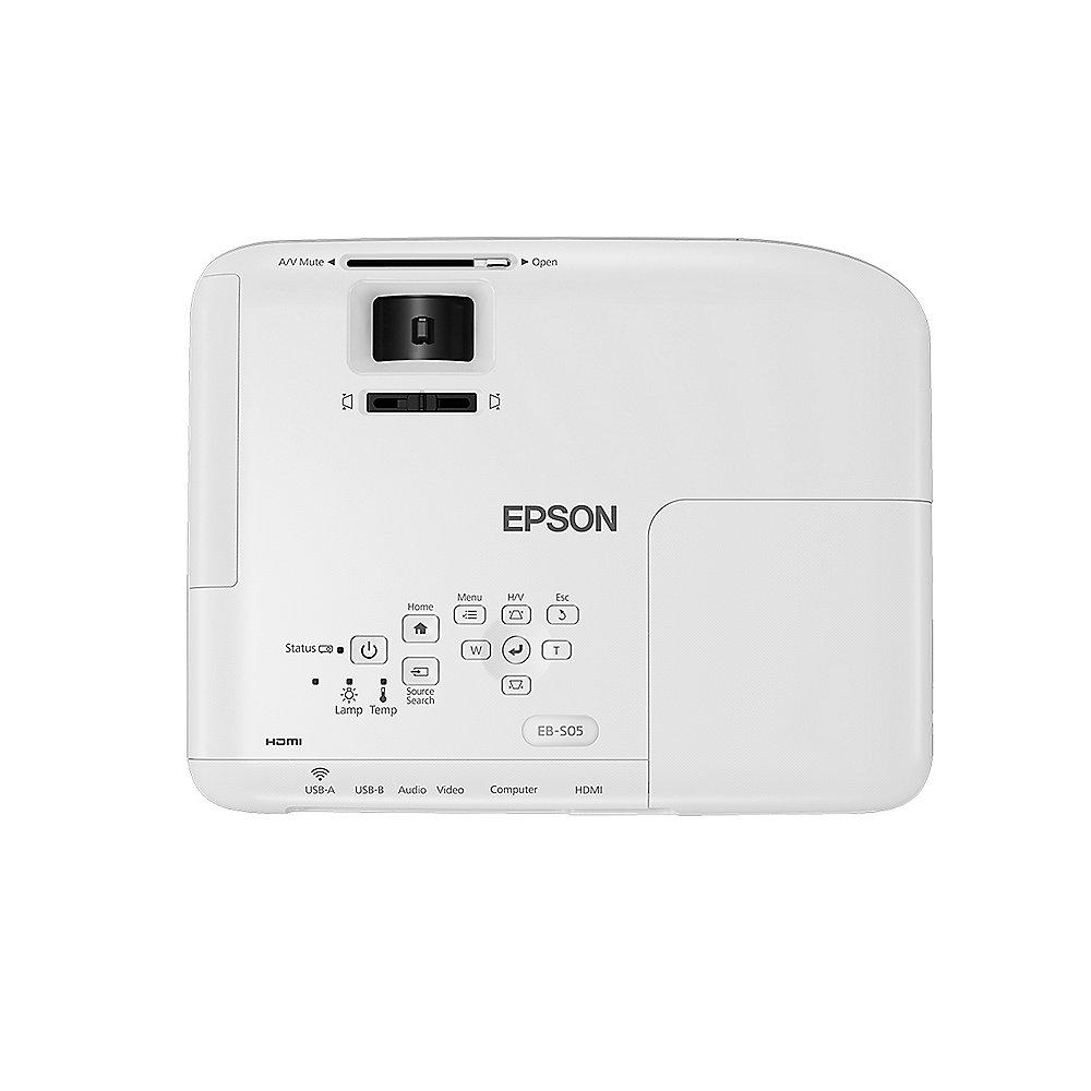 Epson EB-S05 3LCD SVGA Beamer 3200 Lumen 15.000:1 HDMI/VGA/USB/RCA/Cinch LS, Epson, EB-S05, 3LCD, SVGA, Beamer, 3200, Lumen, 15.000:1, HDMI/VGA/USB/RCA/Cinch, LS