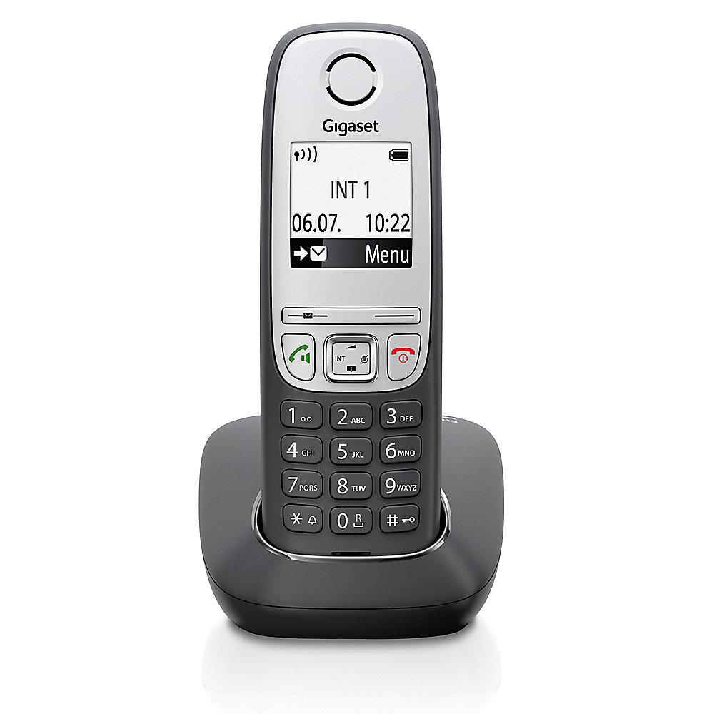 Gigaset A415 Duo schnurloses Festnetztelefon (analog), schwarz