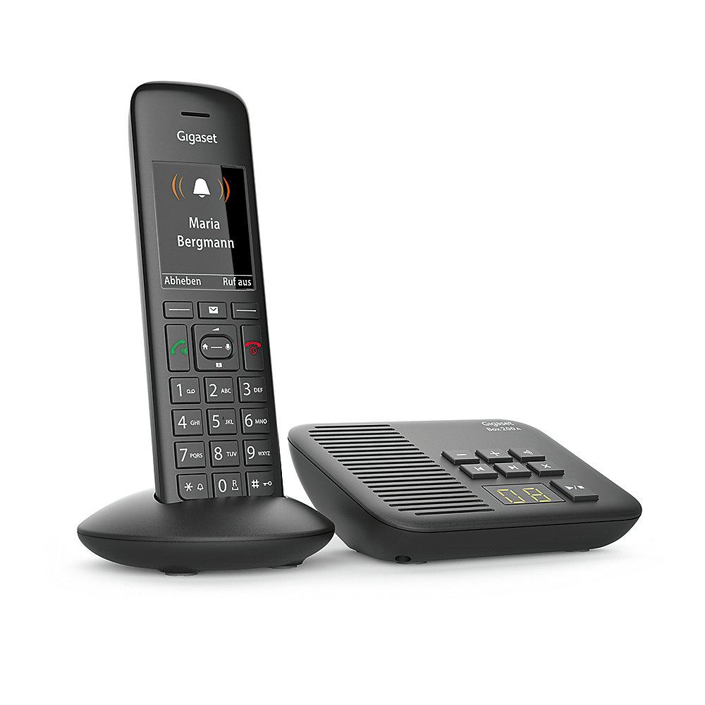 Gigaset C570A schnurloses Festnetztelefon mit AB (analog), schwarz, Gigaset, C570A, schnurloses, Festnetztelefon, AB, analog, schwarz