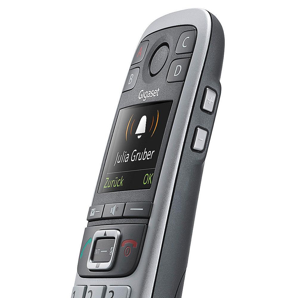 Gigaset E560A schnurloses Festnetztelefon mit AB (a/b-analog), platin, Gigaset, E560A, schnurloses, Festnetztelefon, AB, a/b-analog, platin