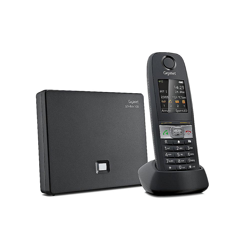 Gigaset E630A GO Festnetz   Internet-Telefon mit Anrufbeantworter schwarz