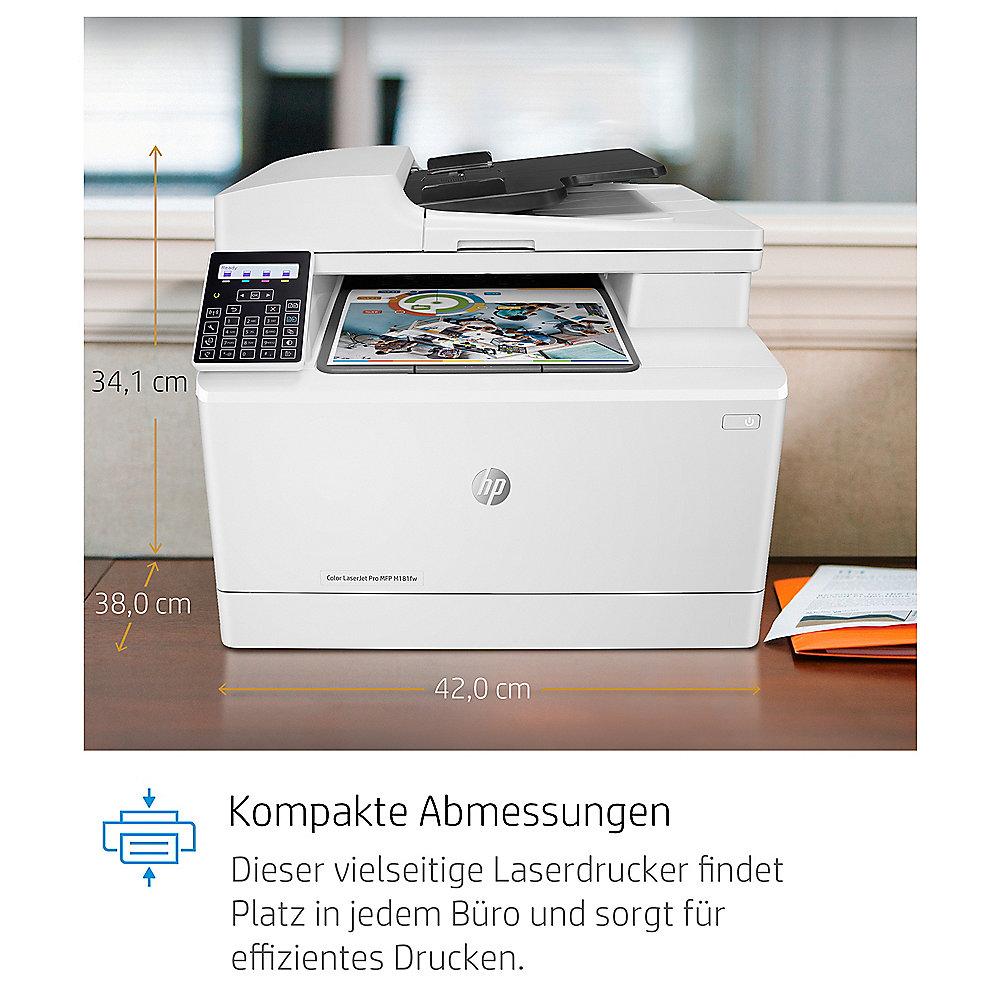 HP Color LaserJet Pro MFP M181fw Farblaserdrucker Scanner Kopierer Fax LAN WLAN, HP, Color, LaserJet, Pro, MFP, M181fw, Farblaserdrucker, Scanner, Kopierer, Fax, LAN, WLAN