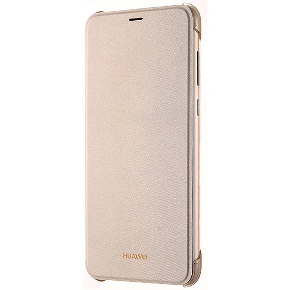 Huawei Flip Cover für P smart, gold