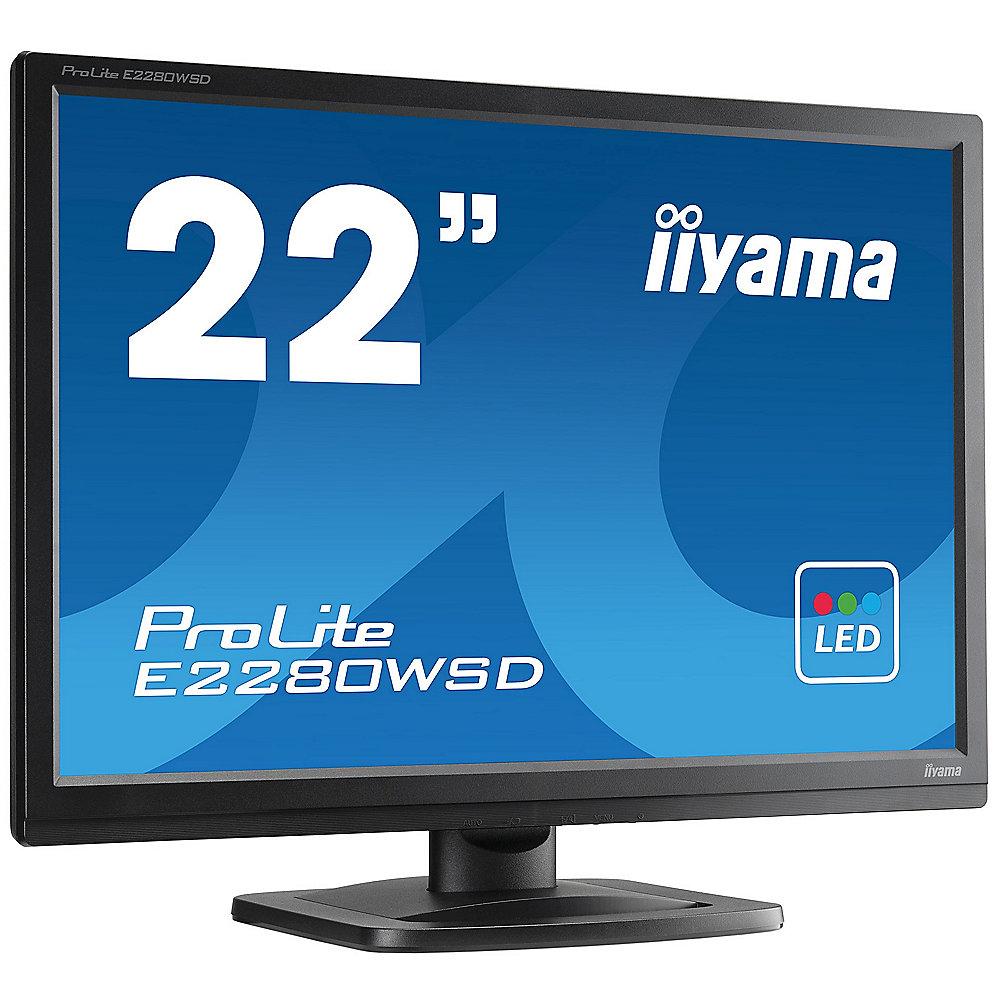 iiyama ProLite E2280WSD-B1 55,9cm/ 22" 16:10 Monitor