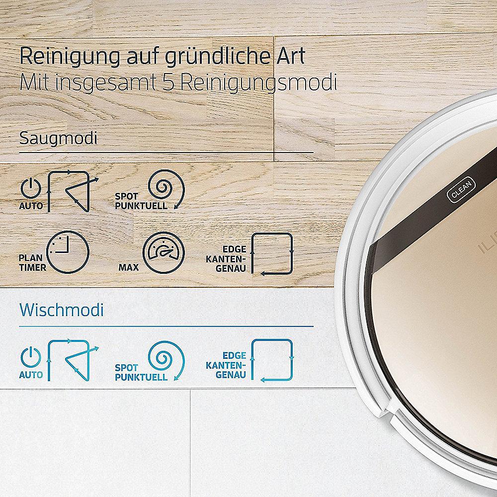 ILIFE V5s Pro Staubsauger-Roboter mit Wischfunktion weiß/gold