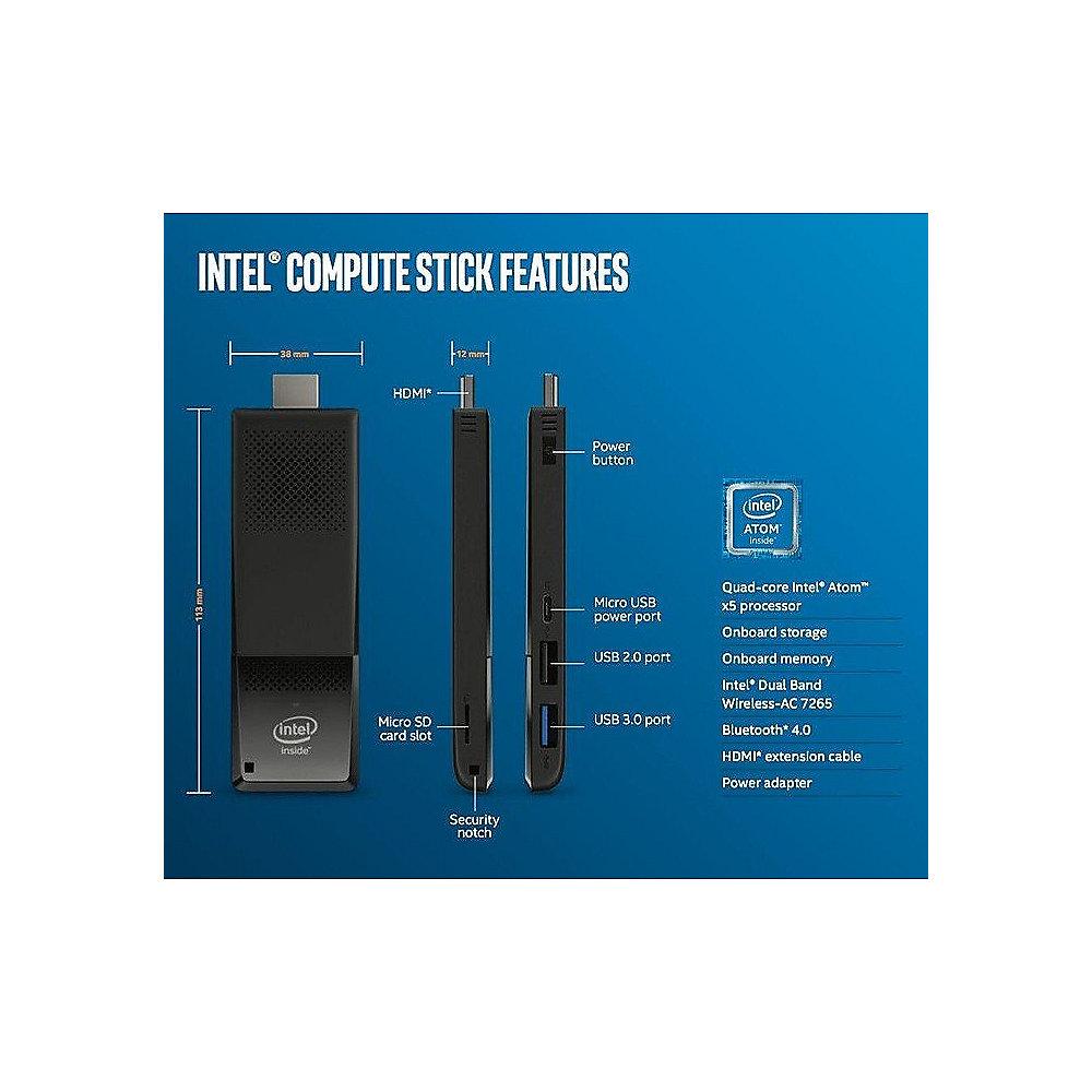 Intel Compute Stick - BOXSTK1AW32SC PC x5-Z8300 2GB 32GB WLAN BT Windows 10, Intel, Compute, Stick, BOXSTK1AW32SC, PC, x5-Z8300, 2GB, 32GB, WLAN, BT, Windows, 10