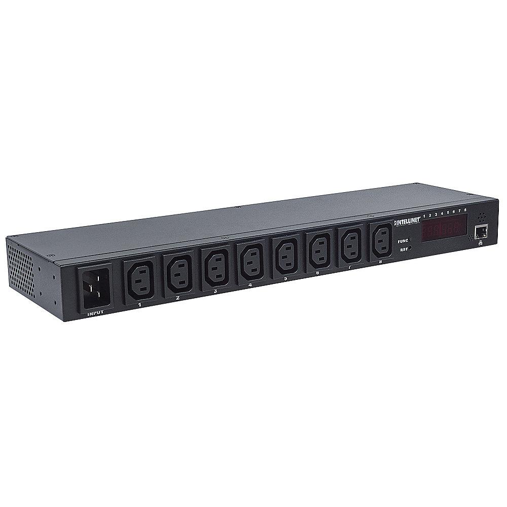 Intellinet 19 Zoll 8-fach IP Steckdosenleiste mit C13 Bu. Smart PDU 1HE