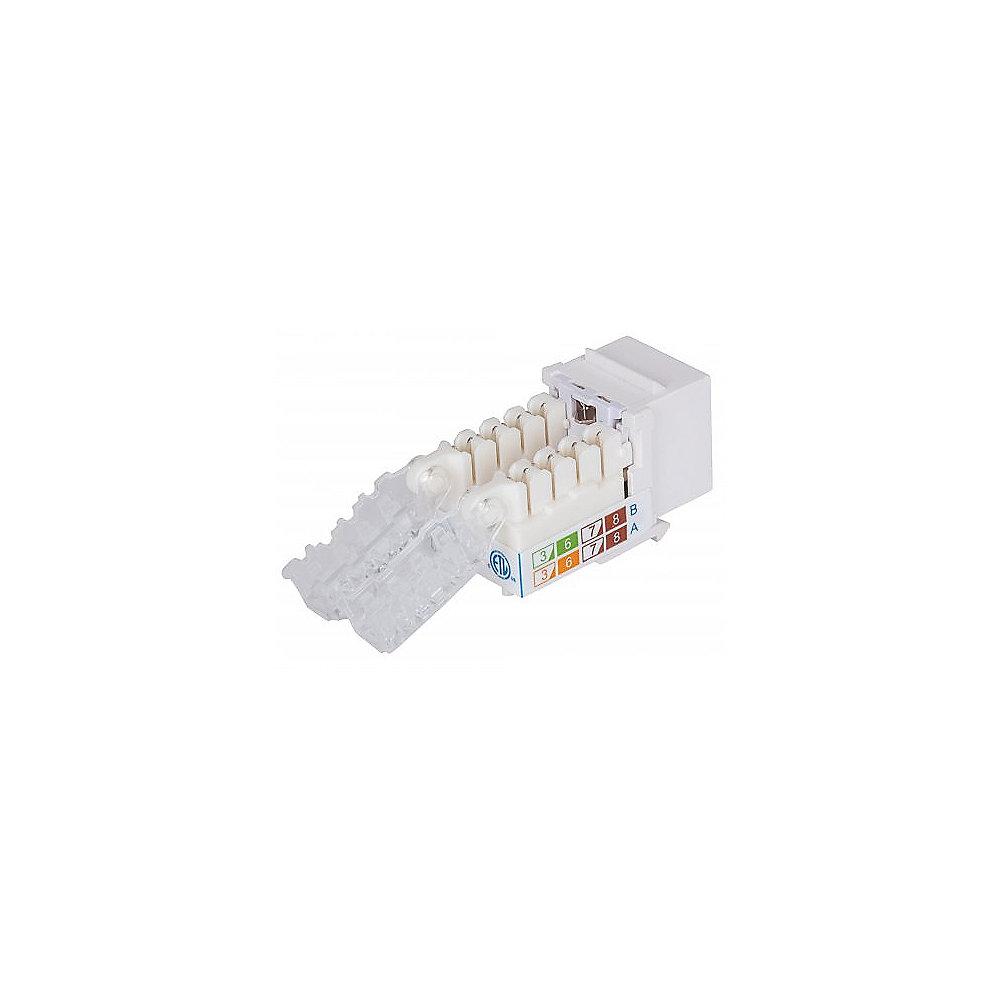 Intellinet Abschließbare Cat6 Modularbuchse ungeschirmt UTP Keystone weiß