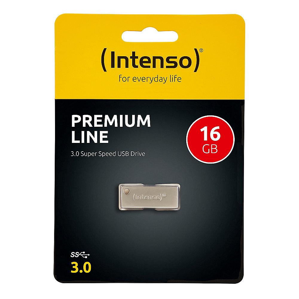 Intenso 16GB Premium Line USB 3.0 Stick silber, Intenso, 16GB, Premium, Line, USB, 3.0, Stick, silber