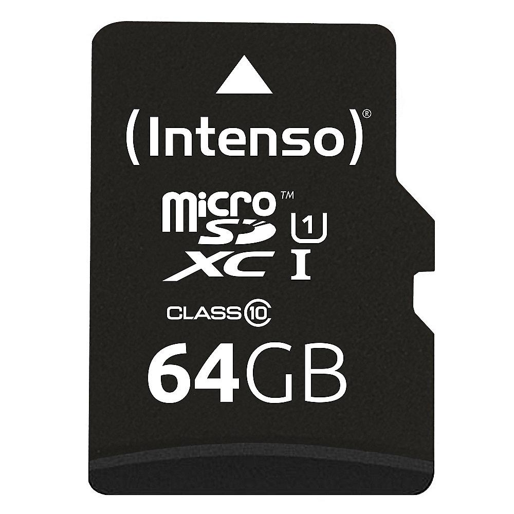 Intenso 64 GB microSDXC Speicherkarte (45 MB/s, Class 10, UHS-I), Intenso, 64, GB, microSDXC, Speicherkarte, 45, MB/s, Class, 10, UHS-I,