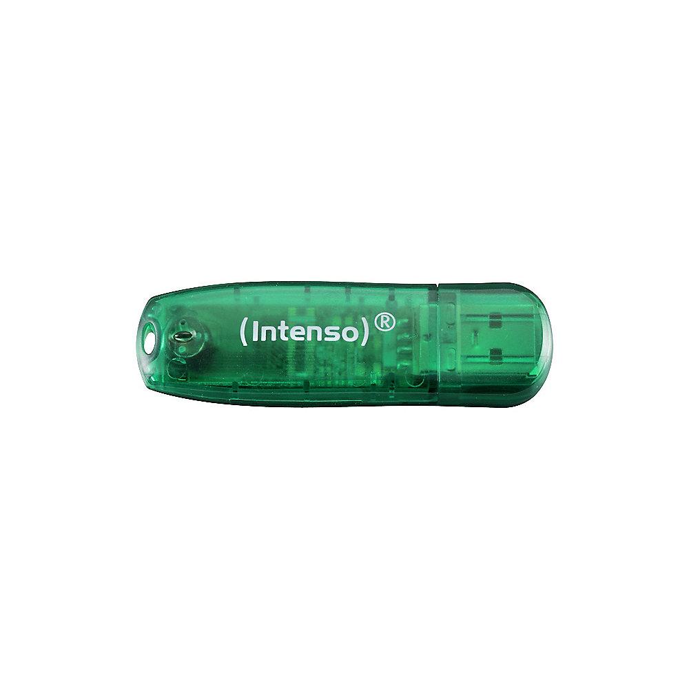 Intenso 8GB Rainbow Line USB 2.0 Stick grün, Intenso, 8GB, Rainbow, Line, USB, 2.0, Stick, grün