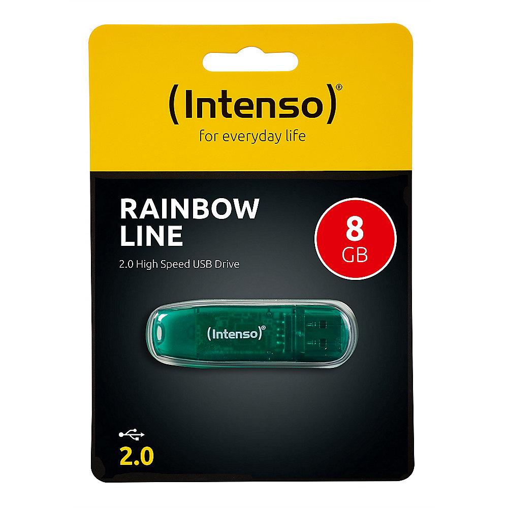 Intenso 8GB Rainbow Line USB 2.0 Stick grün