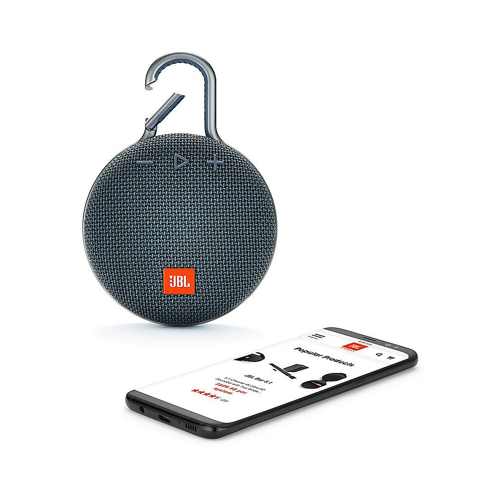 JBL Clip 3 Blue Tragbarer Bluetooth-Lautsprecher Blau wasserdicht nach IPX7