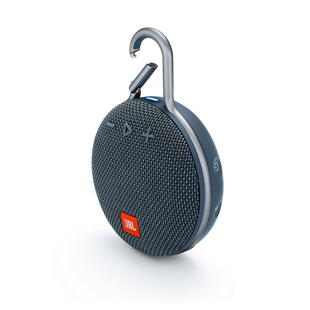 JBL Clip 3 Blue Tragbarer Bluetooth-Lautsprecher Blau wasserdicht nach IPX7