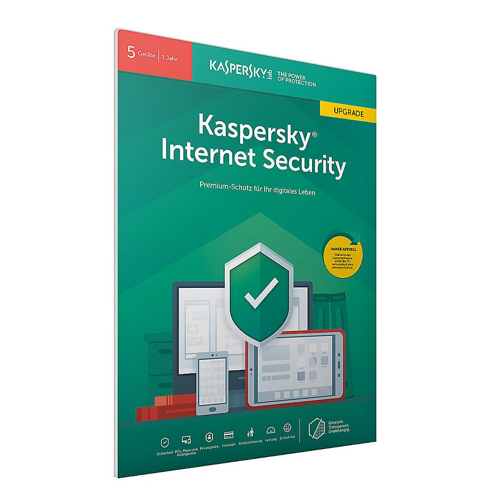 Kaspersky Internet Security Upgrade 5Geräte 1Jahr FFP / Produkt Key