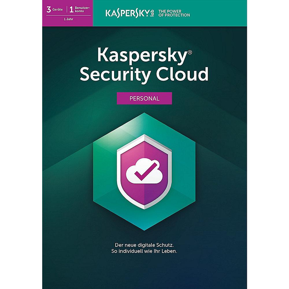 Kaspersky Security Cloud Personal Edition 2019 3Geräte 1User 1Jahr Minibox, Kaspersky, Security, Cloud, Personal, Edition, 2019, 3Geräte, 1User, 1Jahr, Minibox