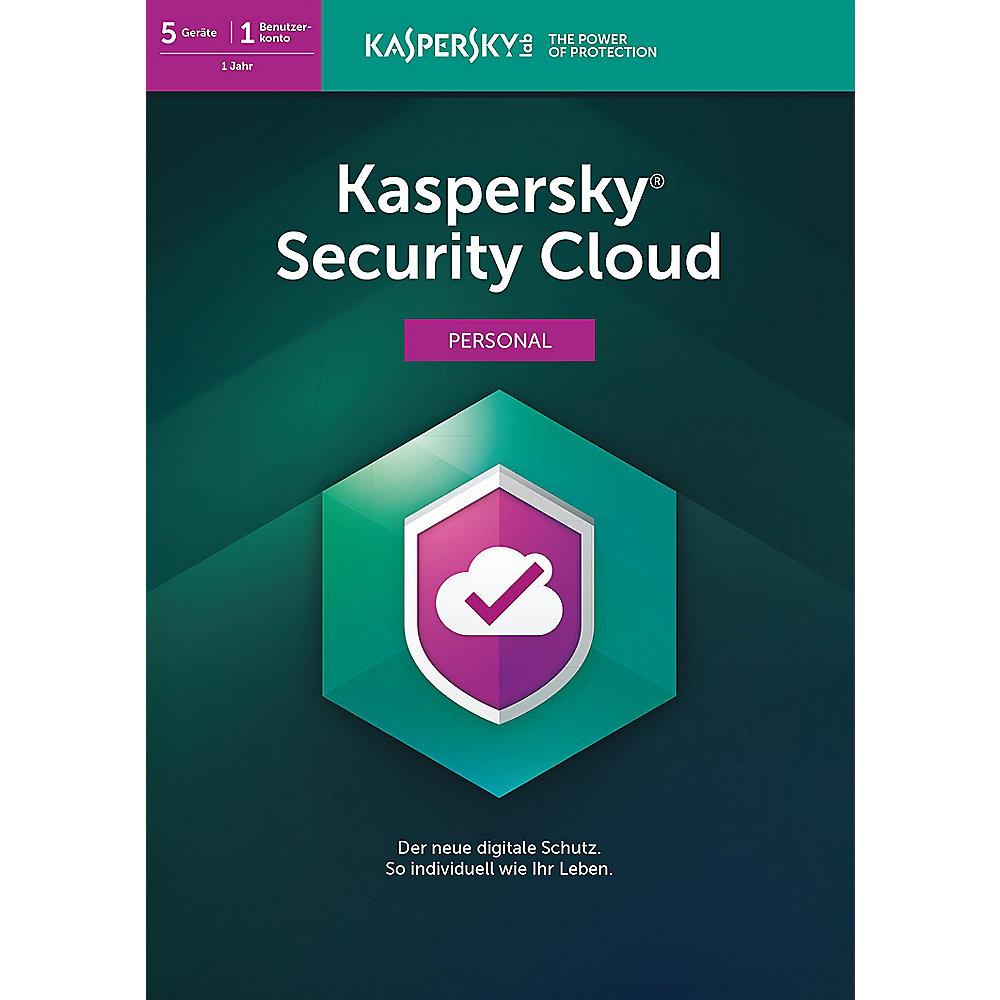 Kaspersky Security Cloud Personal Edition 2019 5Geräte 1User 1Jahr Minibox