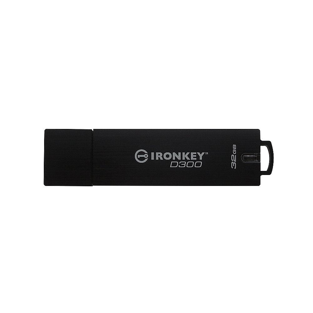 Kingston 32GB IronKey D300 USB3.0 Standard Stick, Kingston, 32GB, IronKey, D300, USB3.0, Standard, Stick