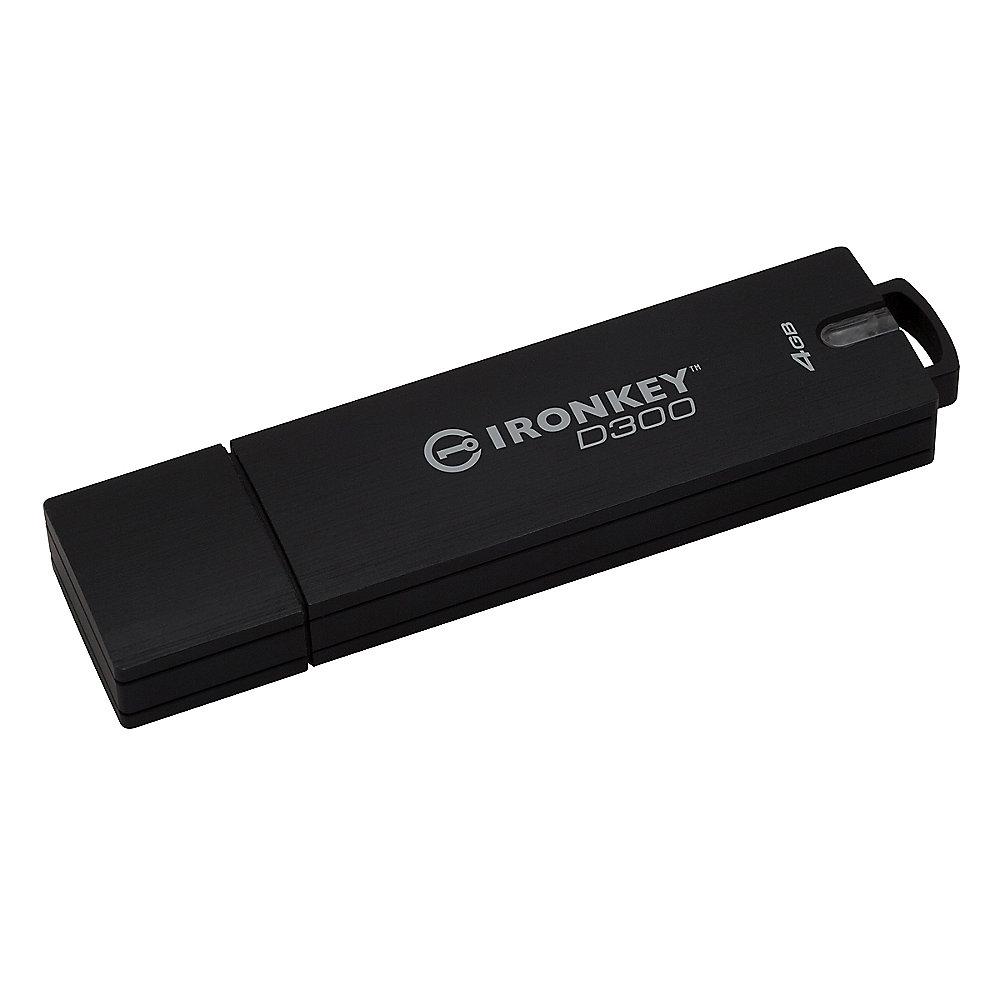 Kingston 4GB IronKey D300 USB3.0 - Stick wasserdicht Metallgehäuse 256Bit AES, Kingston, 4GB, IronKey, D300, USB3.0, Stick, wasserdicht, Metallgehäuse, 256Bit, AES