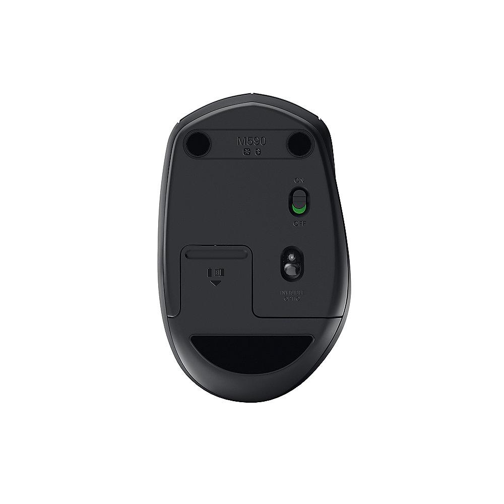 Logitech M590 Multi Device Silent kabellose Maus Schwarz Grafit 910-005197