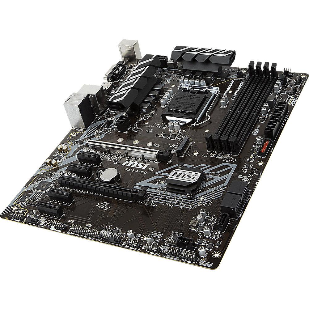 MSI B360-A Pro ATX Mainboard Sockel 1151 (Coffee Lake), MSI, B360-A, Pro, ATX, Mainboard, Sockel, 1151, Coffee, Lake,