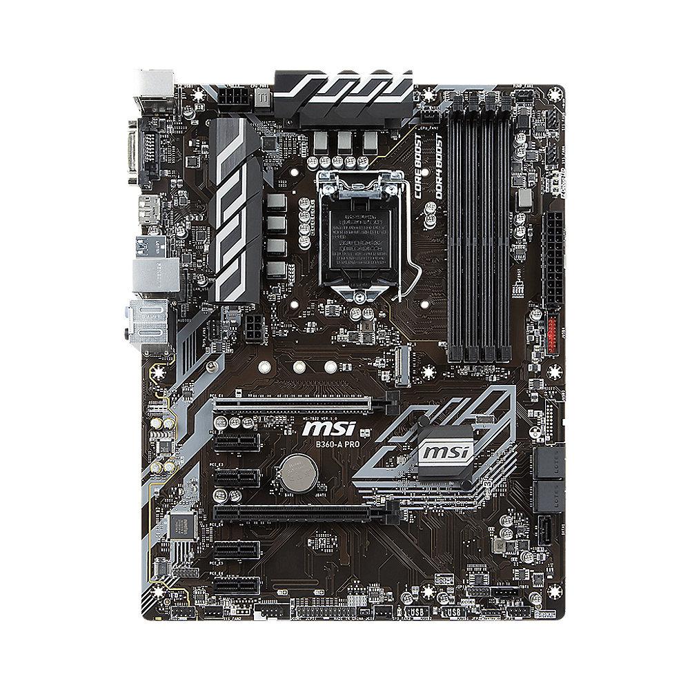 MSI B360-A Pro ATX Mainboard Sockel 1151 (Coffee Lake), MSI, B360-A, Pro, ATX, Mainboard, Sockel, 1151, Coffee, Lake,