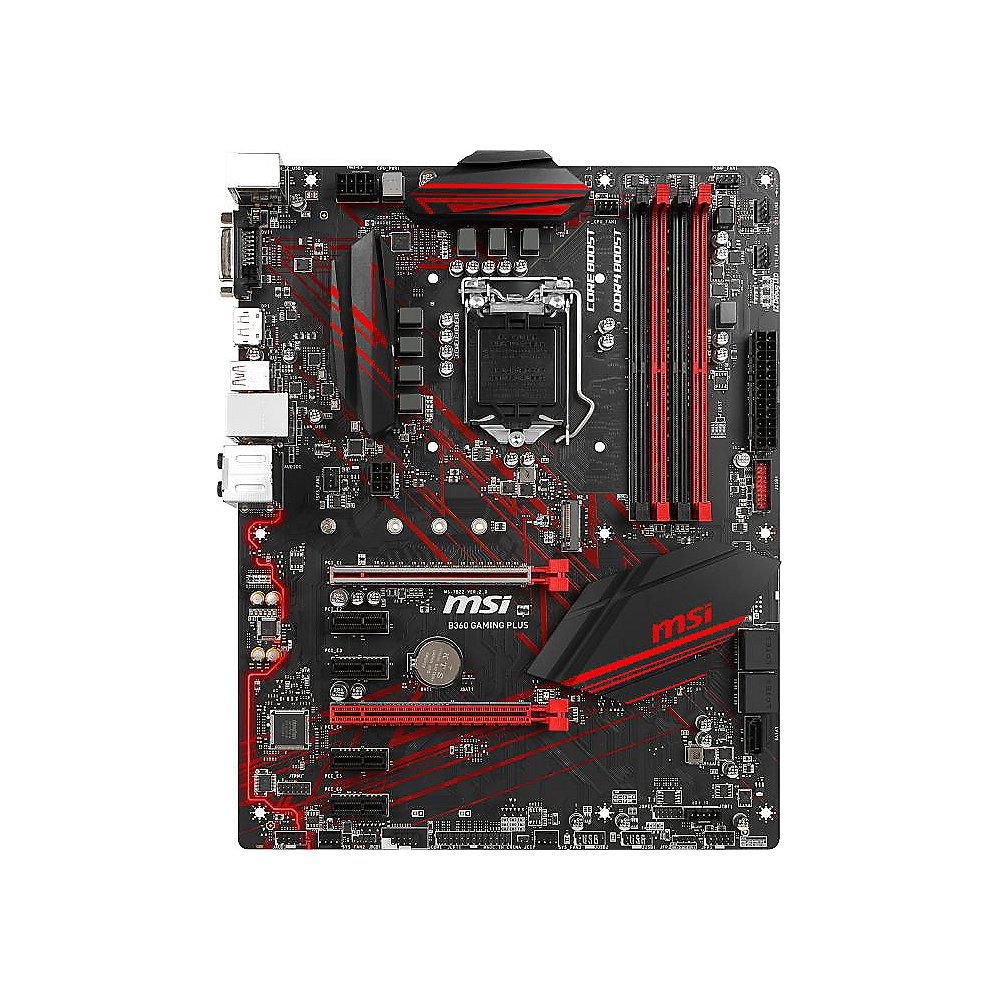 MSI B360 Gaming Plus ATX Mainboard Sockel 1151 (Coffee Lake), MSI, B360, Gaming, Plus, ATX, Mainboard, Sockel, 1151, Coffee, Lake,