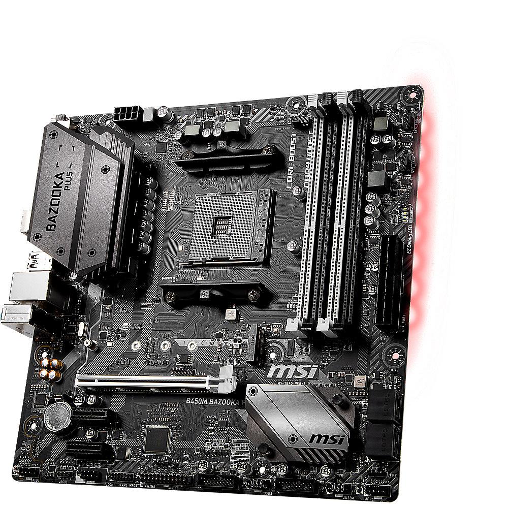 MSI B450M Bazooka Plus mATX Mainboard Sockel AM4 M.2/DVI/HDMI