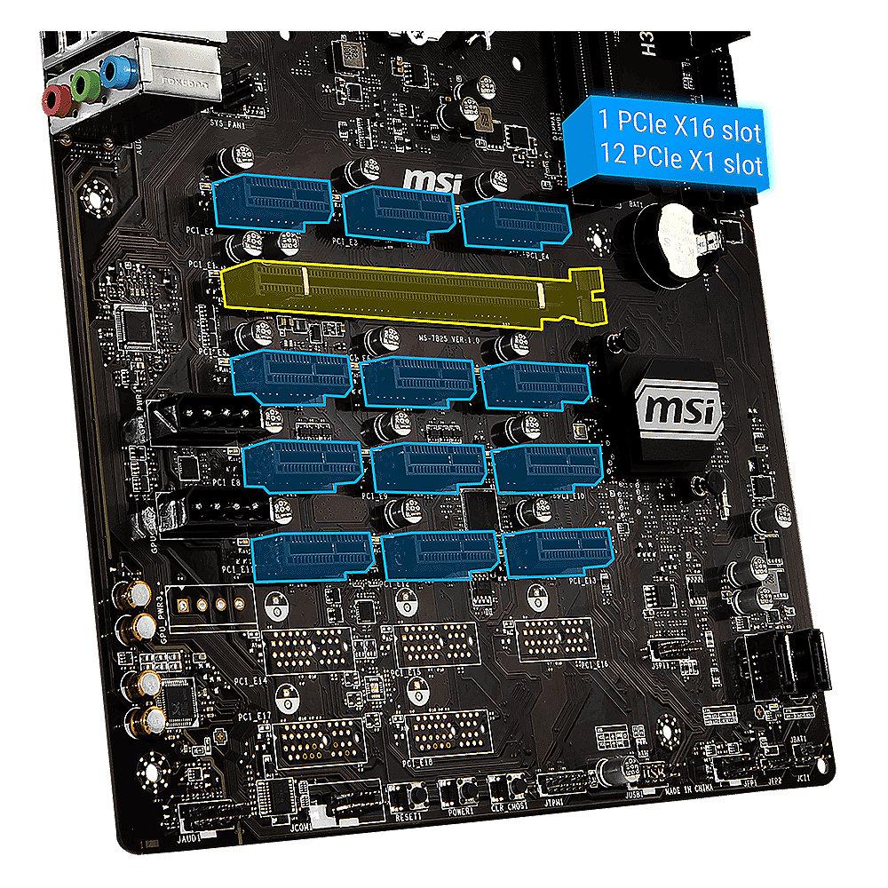 MSI H310-F Pro ATX Mainboard Sockel 1151v2 (Coffee Lake), BTC