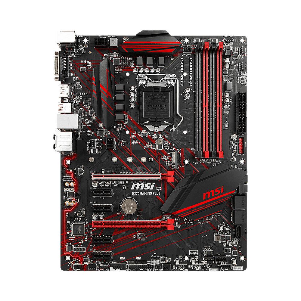 MSI H370 Gaming Plus ATX Mainboard Sockel 1151 (Coffee Lake), MSI, H370, Gaming, Plus, ATX, Mainboard, Sockel, 1151, Coffee, Lake,