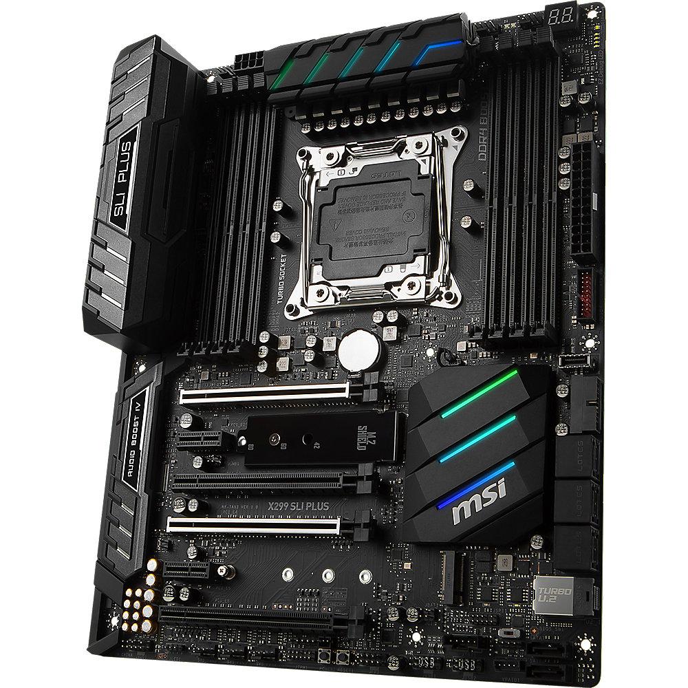 MSI X299 SLI Plus ATX Mainboard Sockel 2066 USB3.1(Typ C, Gen2)/M.2/2x LAN, MSI, X299, SLI, Plus, ATX, Mainboard, Sockel, 2066, USB3.1, Typ, C, Gen2, /M.2/2x, LAN