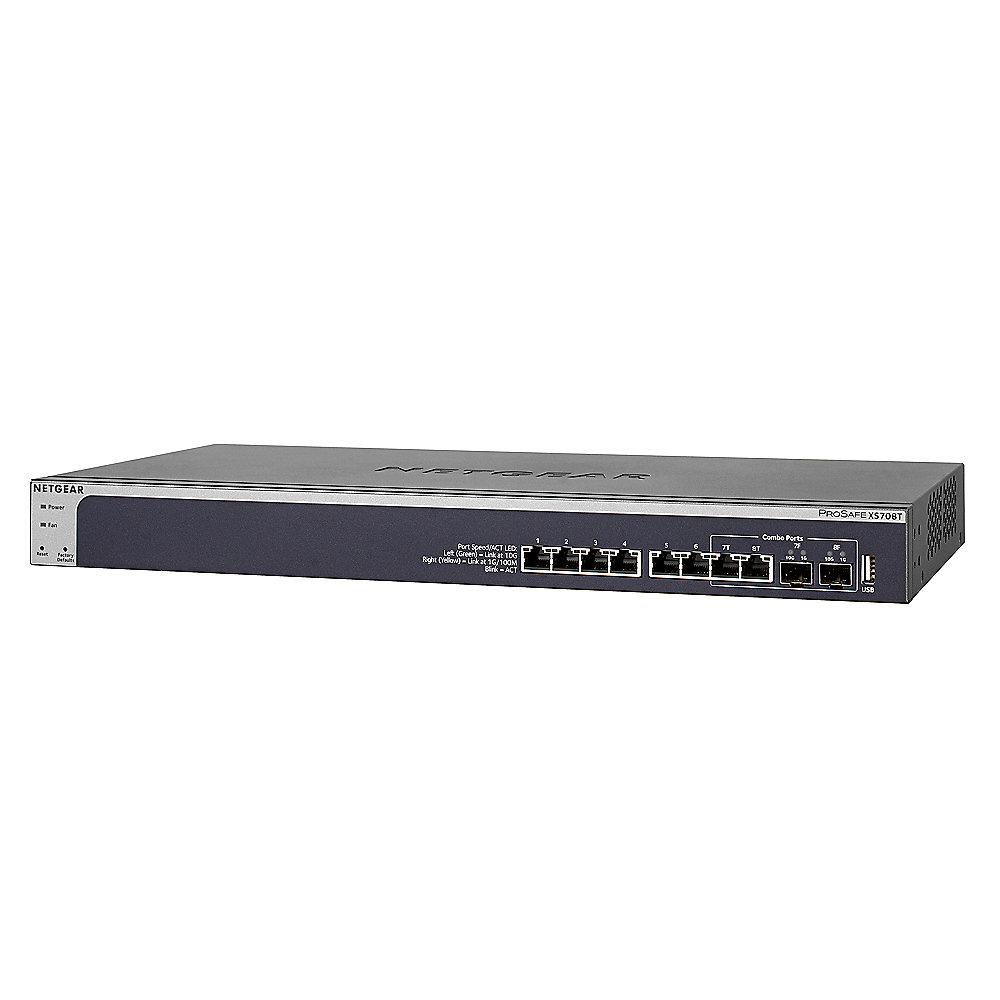 Netgear XS708T ProSafe 8x 10Gigabit Smart Switch (shared 2x SFP )