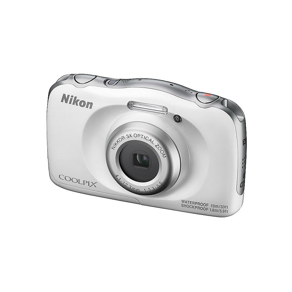 Nikon COOLPIX W100 Unterwasserkamera weiß, Nikon, COOLPIX, W100, Unterwasserkamera, weiß