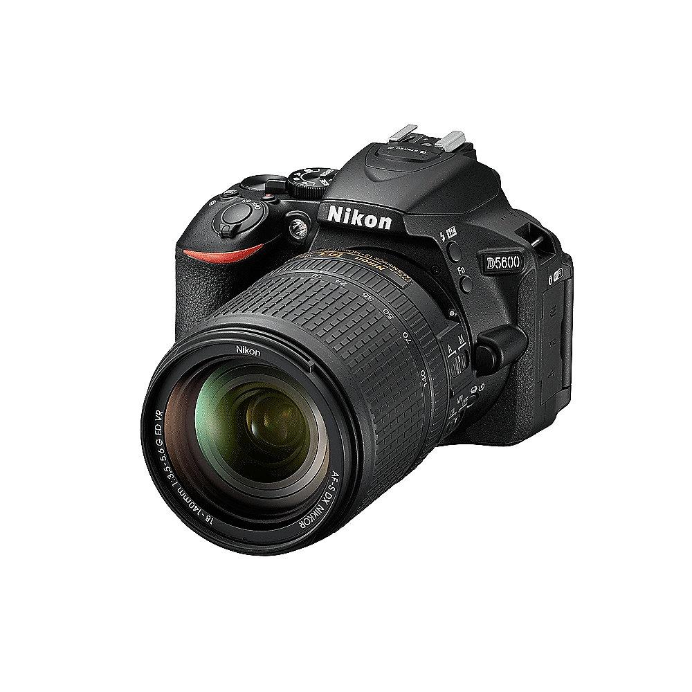 Nikon D5600 Kit AF-S DX 18-140mm f/3.5-5.6 Spiegelreflexkamera, Nikon, D5600, Kit, AF-S, DX, 18-140mm, f/3.5-5.6, Spiegelreflexkamera
