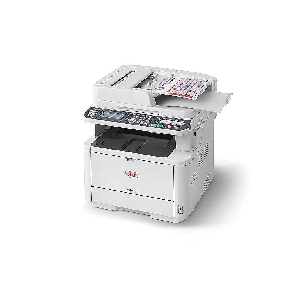 OKI MB472dnw LED-S/W-Laserdrucker Scanner Kopierer Fax WLAN, OKI, MB472dnw, LED-S/W-Laserdrucker, Scanner, Kopierer, Fax, WLAN