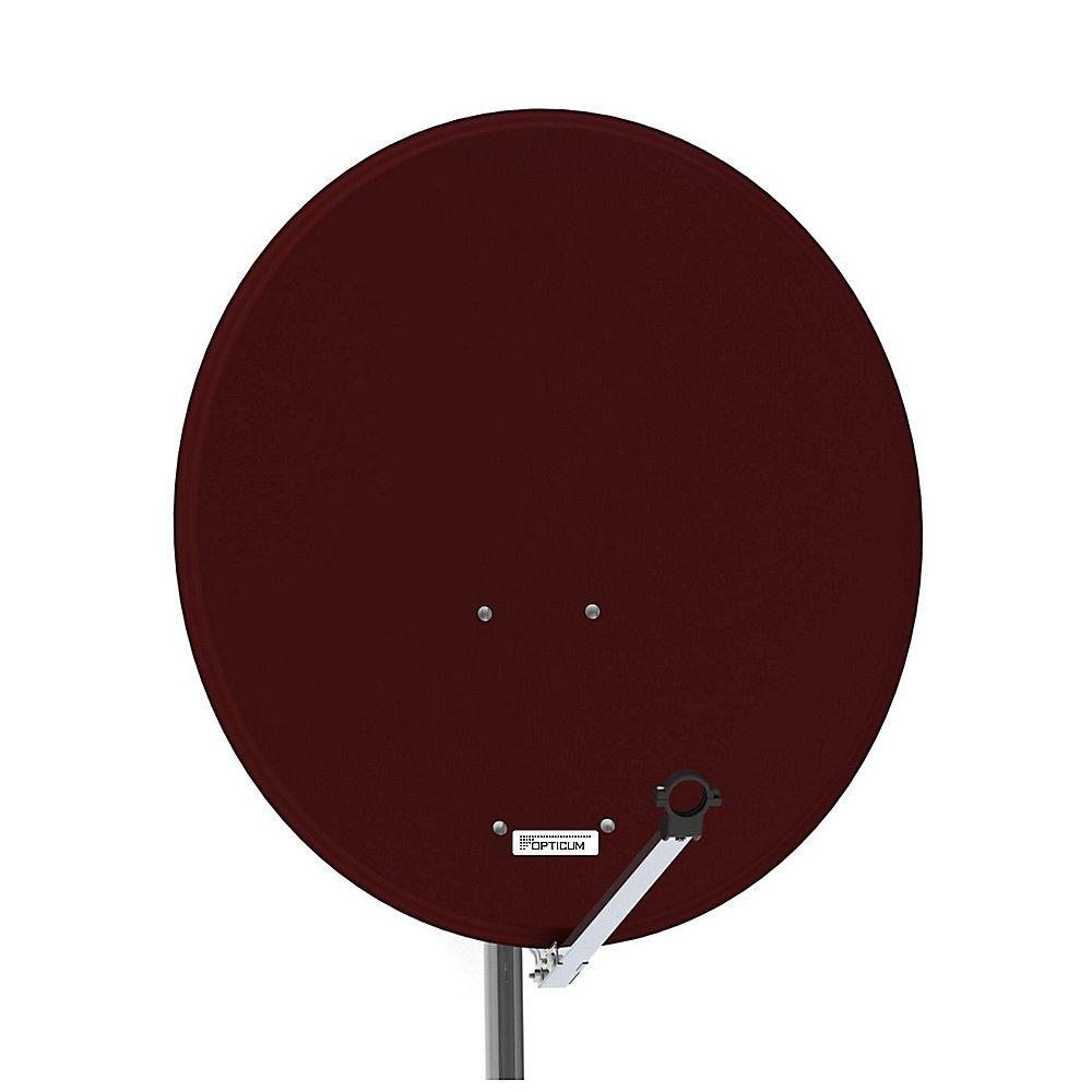 Opticum QA80 SAT   Monoblock Single LNB Antenne Stahl, Farbe: Ziegelrot