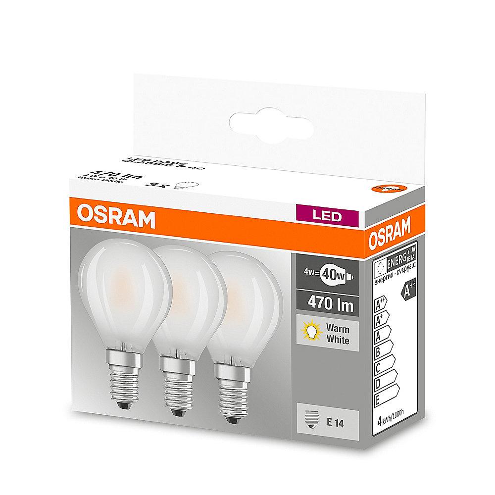 Osram LED Retro Classic P40 Tropfen 4W (40W) matt E14 warmweiß 3er-Pack, Osram, LED, Retro, Classic, P40, Tropfen, 4W, 40W, matt, E14, warmweiß, 3er-Pack