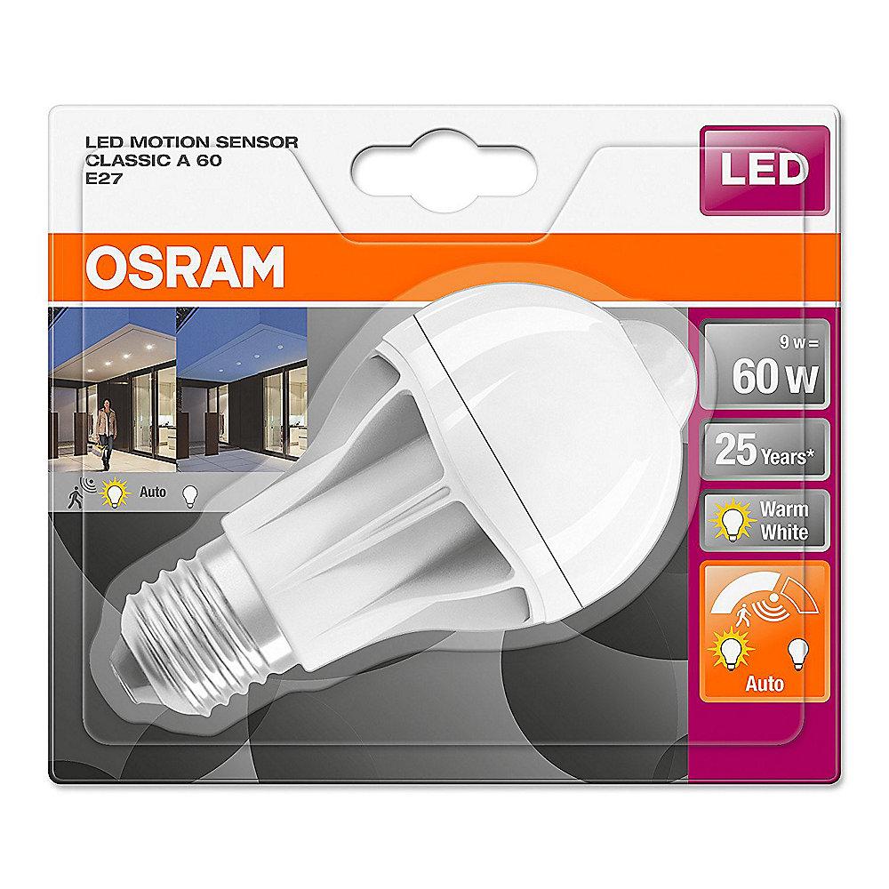 Osram LED Star  MotionSensor Classic A Birne 9W E27 warmweiß