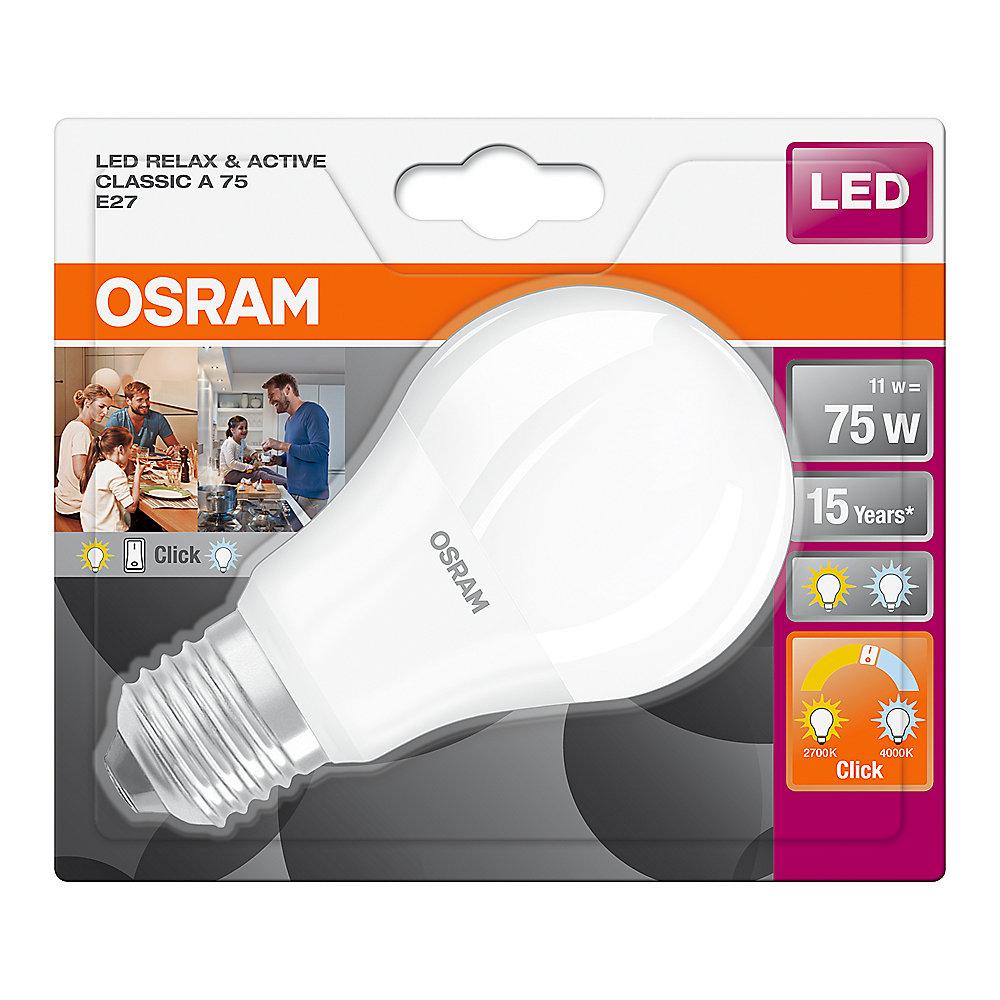 Osram LED Star  Relax & Active Classic A Birne 11W E27 matt warmweiß-kaltweiß, Osram, LED, Star, Relax, &, Active, Classic, A, Birne, 11W, E27, matt, warmweiß-kaltweiß