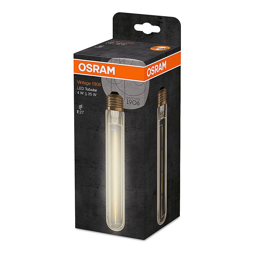 Osram LED Vintage 1906 Tubular 4W (35W) E27 klar warmweiß, Osram, LED, Vintage, 1906, Tubular, 4W, 35W, E27, klar, warmweiß