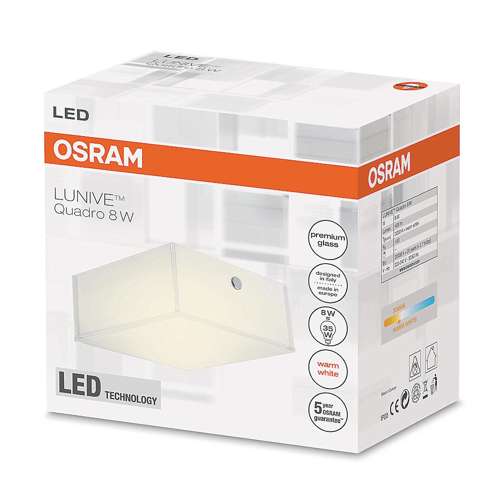 Osram Lunive Quadro LED-Wand-/ Deckenleuchte 11 x 11 cm weiß