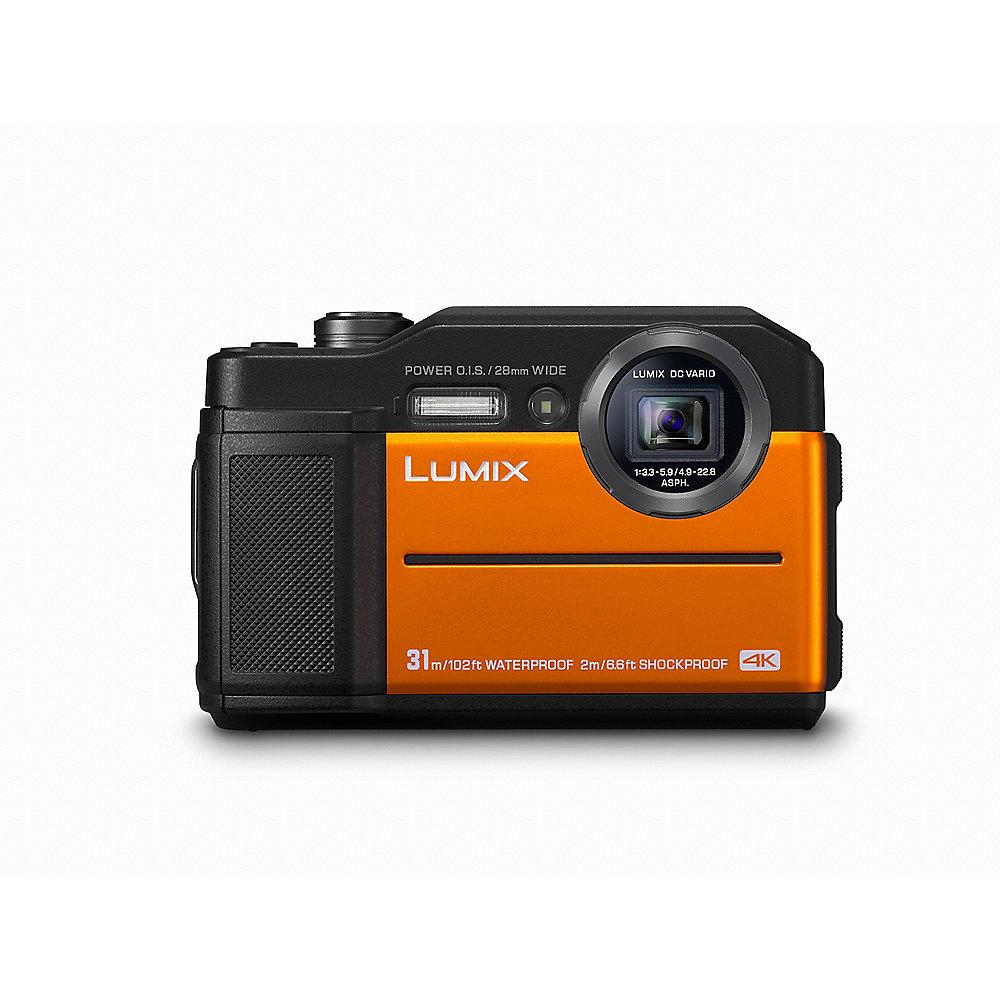 Panasonic Lumix DC-FT7 robuste Outdoorkamera wasserdicht stoßfest orange, Panasonic, Lumix, DC-FT7, robuste, Outdoorkamera, wasserdicht, stoßfest, orange