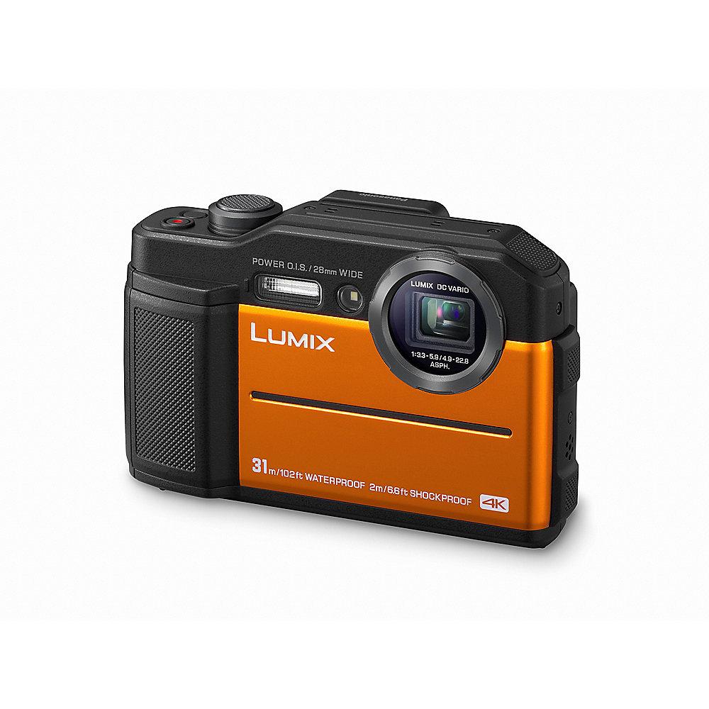 Panasonic Lumix DC-FT7 robuste Outdoorkamera wasserdicht stoßfest orange, Panasonic, Lumix, DC-FT7, robuste, Outdoorkamera, wasserdicht, stoßfest, orange