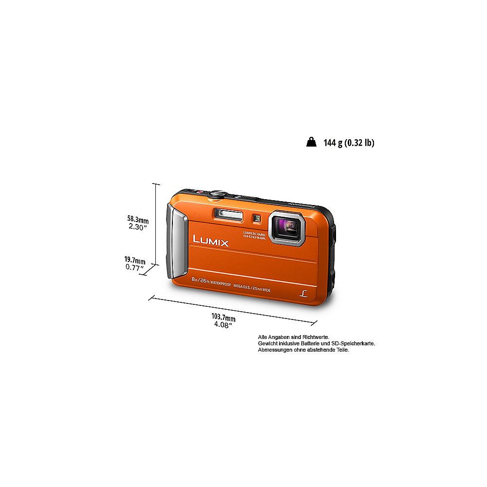 Panasonic Lumix DMC-FT30 Unterwasserkamera orange, Panasonic, Lumix, DMC-FT30, Unterwasserkamera, orange